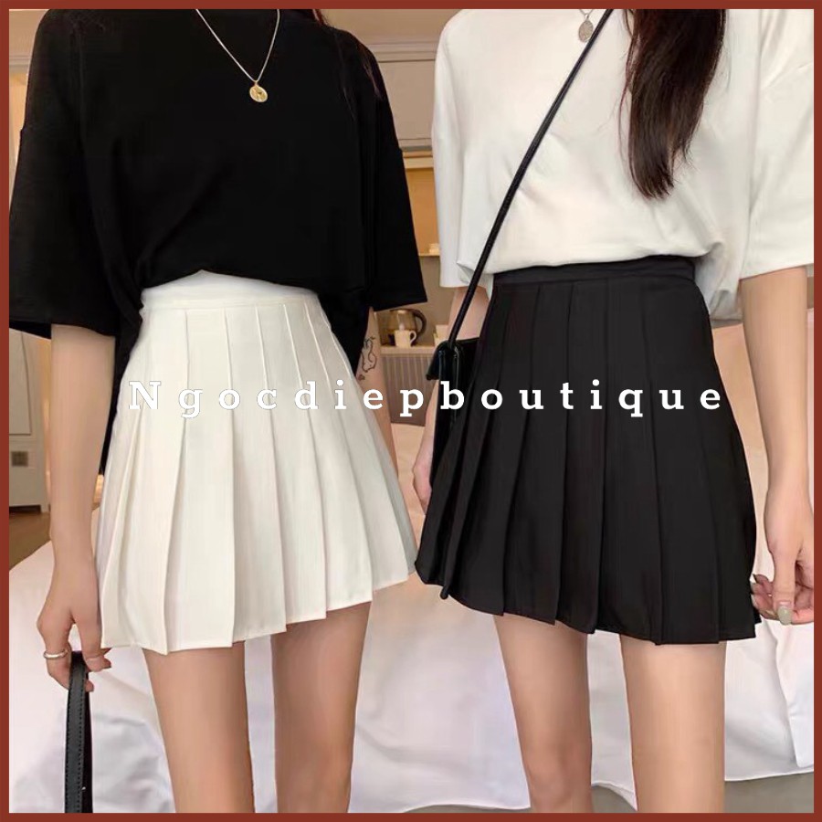 Chân váy tenis xếp ly cạp cao / Chân váy xếp ly ngắn chữ A