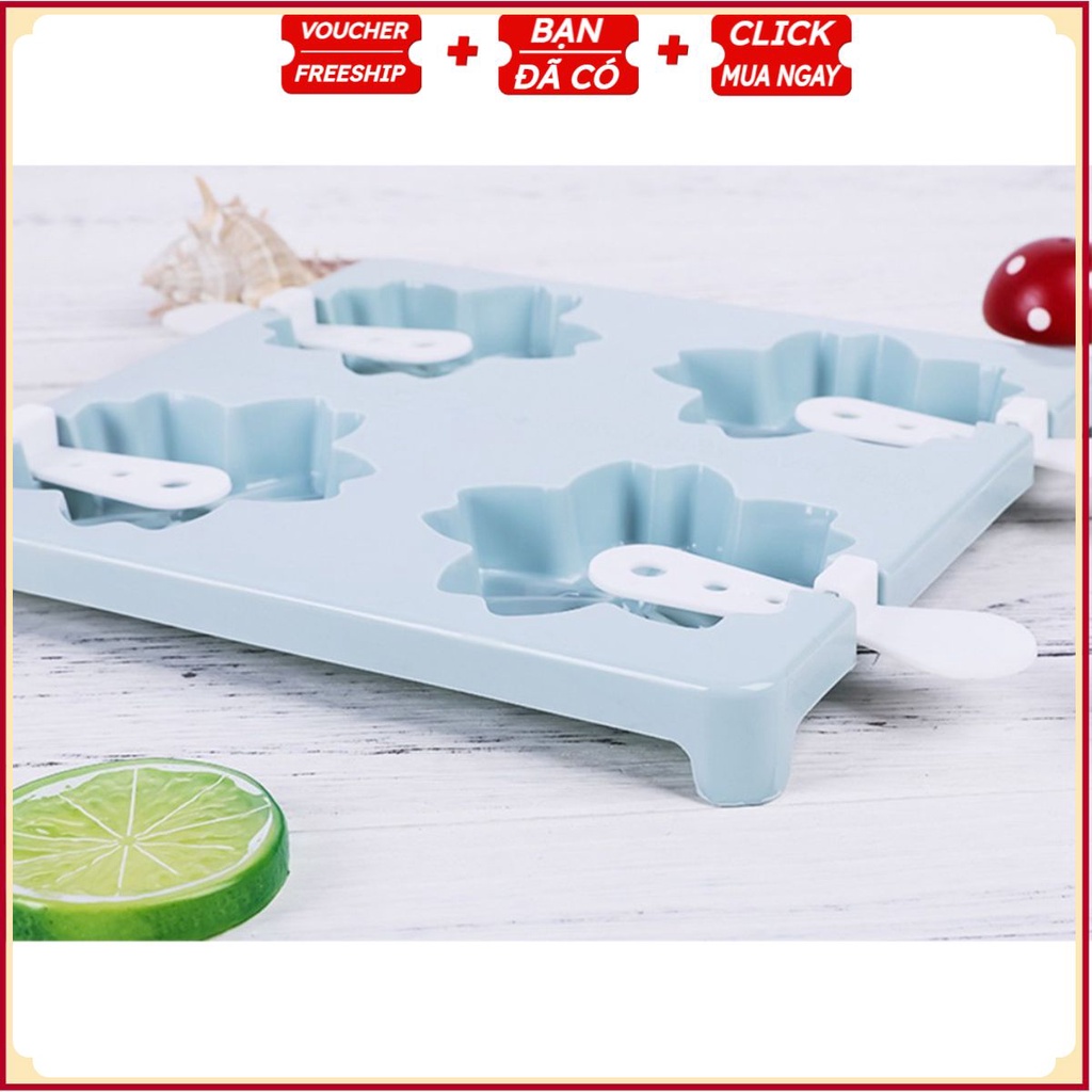Khay Làm Kem 4 Ô Đủ Hình Cá Tính K8 Mới Về