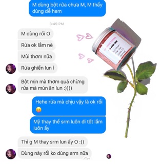 BỘT RỬA HỒNG CHO DA MỤN- NHẠY CẢM ( WINTER BEAUTY HOMEMADE)