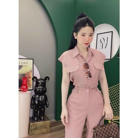 Set vest thời trang cá tính hàng chuẩn fom