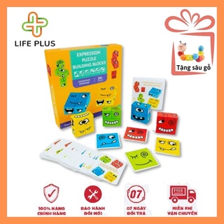 Đồ Chơi Gỗ Board Game Xếp Hình Khối Cảm Xúc Cho Bé Trai Bé Gái Chơi Vui Thách Thức Trí Tuệ, Tăng Khả Năng Phản Xạ