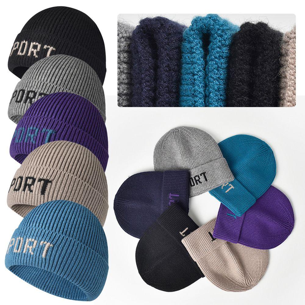 Mũ Beanie Dệt Kim Màu Trơn Dễ Thương 5 Màu Lựa Chọn Cho Bạn Gái