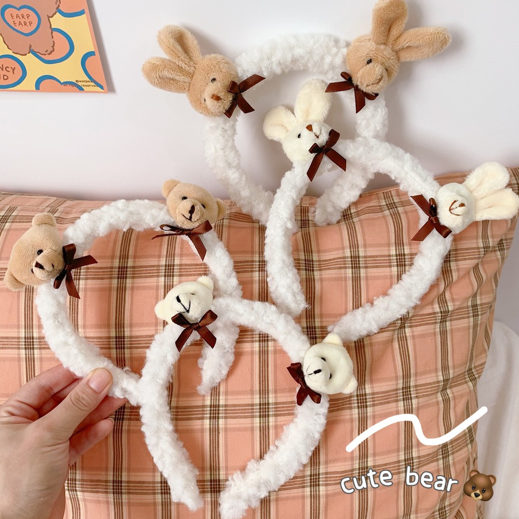 Băng Đô Tai Thú Nhồi Bông Rilakkuma và Gấu Thỏ Cute