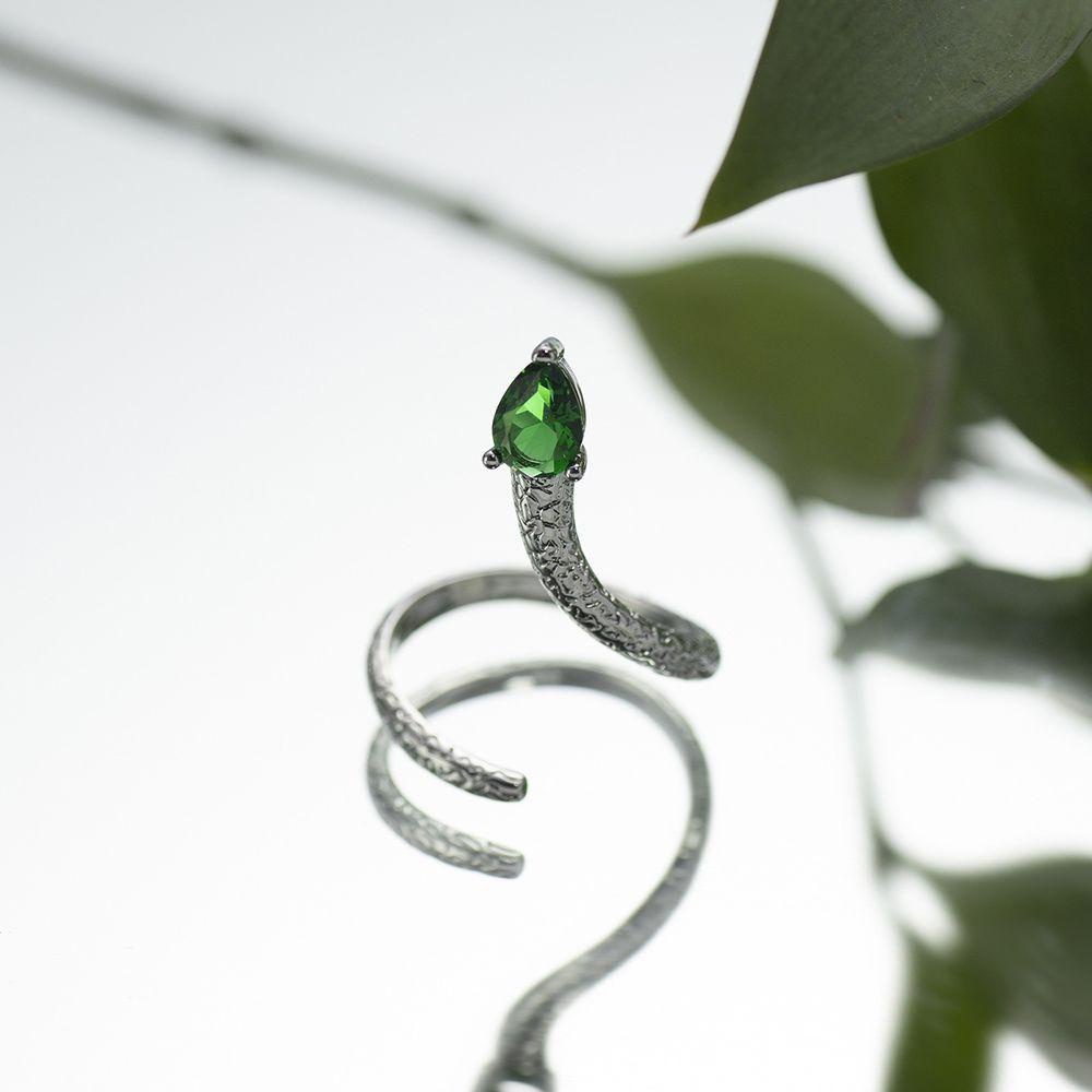 Nhẫn Hình Rắn Đính Đá Zircon Thời Trang Dự Tiệc Cho Nữ