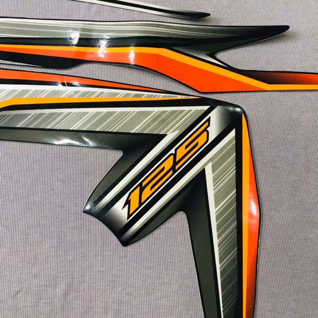 Nguyên bộ tem rời thái dán xe máy Honda Airblade 2014 màu cam đen zin
