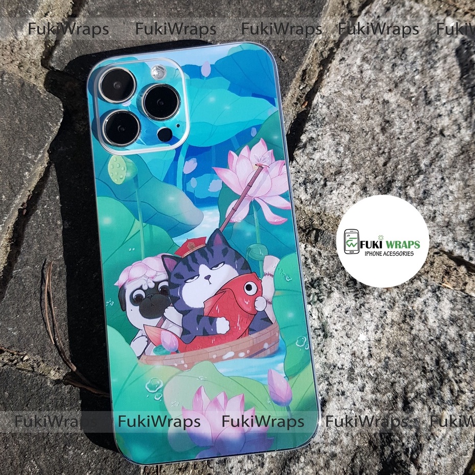 Tấm dán Skin Mặt Sau Cún Mèo FULL VIỀN Dành Cho 13prm ,12prm ,11prm ,X , XS, XR ,xsm , 7p , 12pro , 11pro - FukiShop