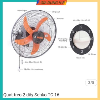 CÓ GRAB Quạt treo tường 2 dây SENKO TC16 bảo hành 24 tháng chính hãng.