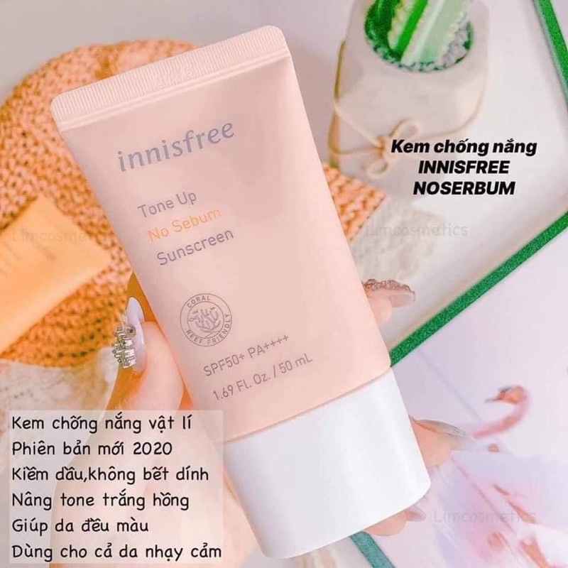 KEM CHỐNG NẮNG INNISFREE KIỀM DẦU TONE UP NO SEBUM SUNSCREEN