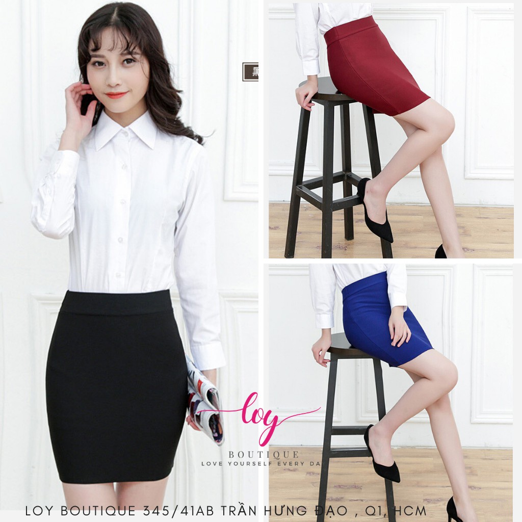 [BIGSIZE S-3XL] Chân váy bút chì công sở - lưng cao - xẻ sau- ôm dáng với 3 màu trơn ấn tượng | BigBuy360 - bigbuy360.vn