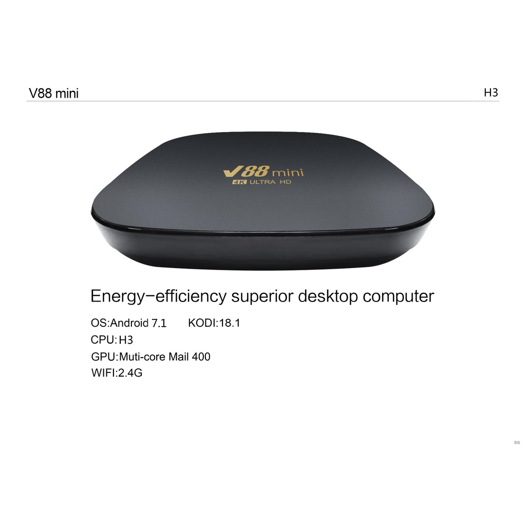 Đầu TV Box V88 mini 32GB / 512GB Wifi 2.4G Android 12.0 8K Ultra HD ChấT LượNg Cao KèM Phụ KiệN