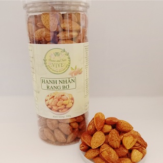 Hạnh Nhân Rang Bơ Mỹ mỏng vỏ Vive (hũ 500g)