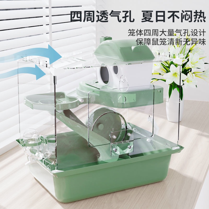 Lồng Nuôi Chuột Hamster Hai Lớp Trong Suốt Cỡ Lớn 7/10