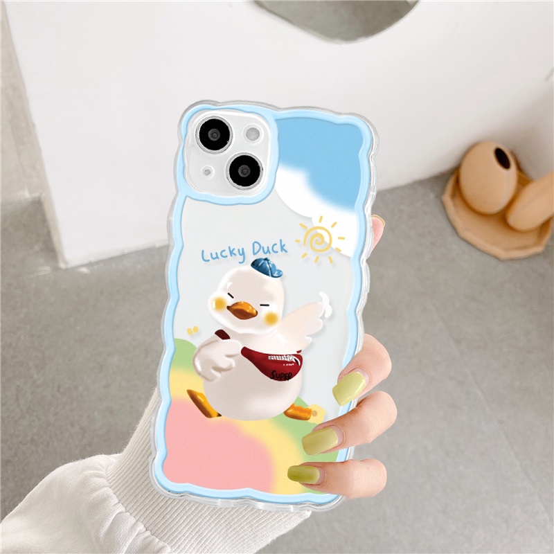 Ốp lưng iphone trong lượn sóng vịt lucky duck 6/6plus/7/7plus/8/8plus/11/12/13/pro/max/plus/promax-Sale Hot A4-14
