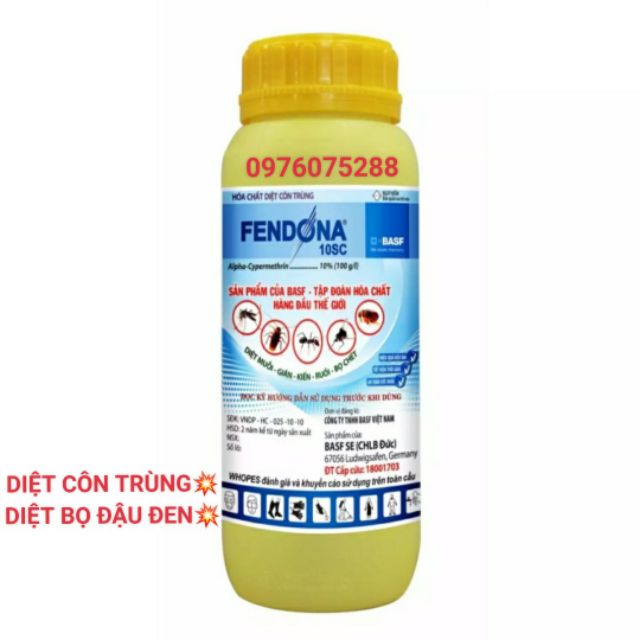 Thuốc diệt gián kiến ruồi muỗi bọ đậu đen... Fendona 10SC 500ml