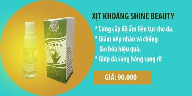 Xịt khoáng lô hội chính hãng SHINE beauty