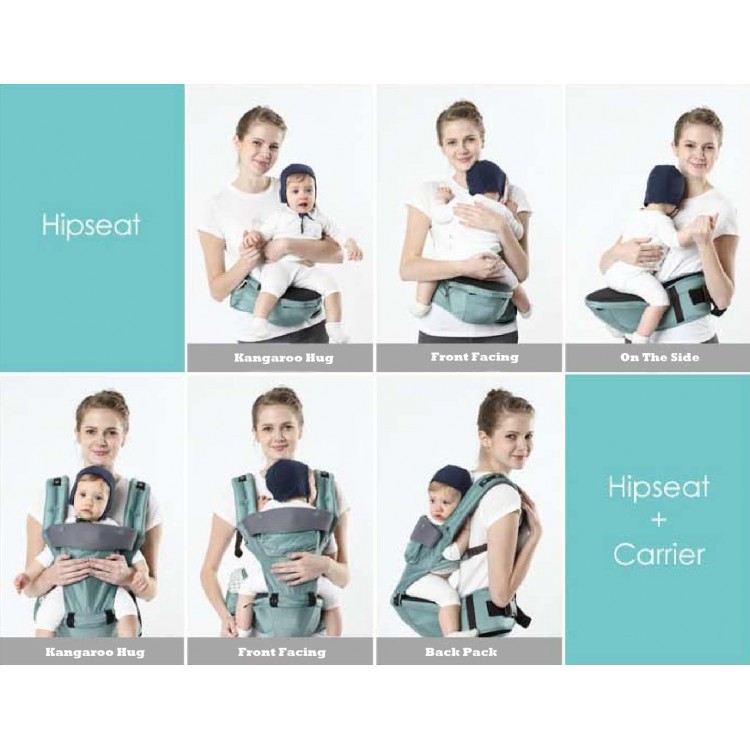 Địu ngồi đa tư thế cho bé AAG 019/024 3m-36m, đai địu trợ lực an toàn cho trẻ - Monnie Kids