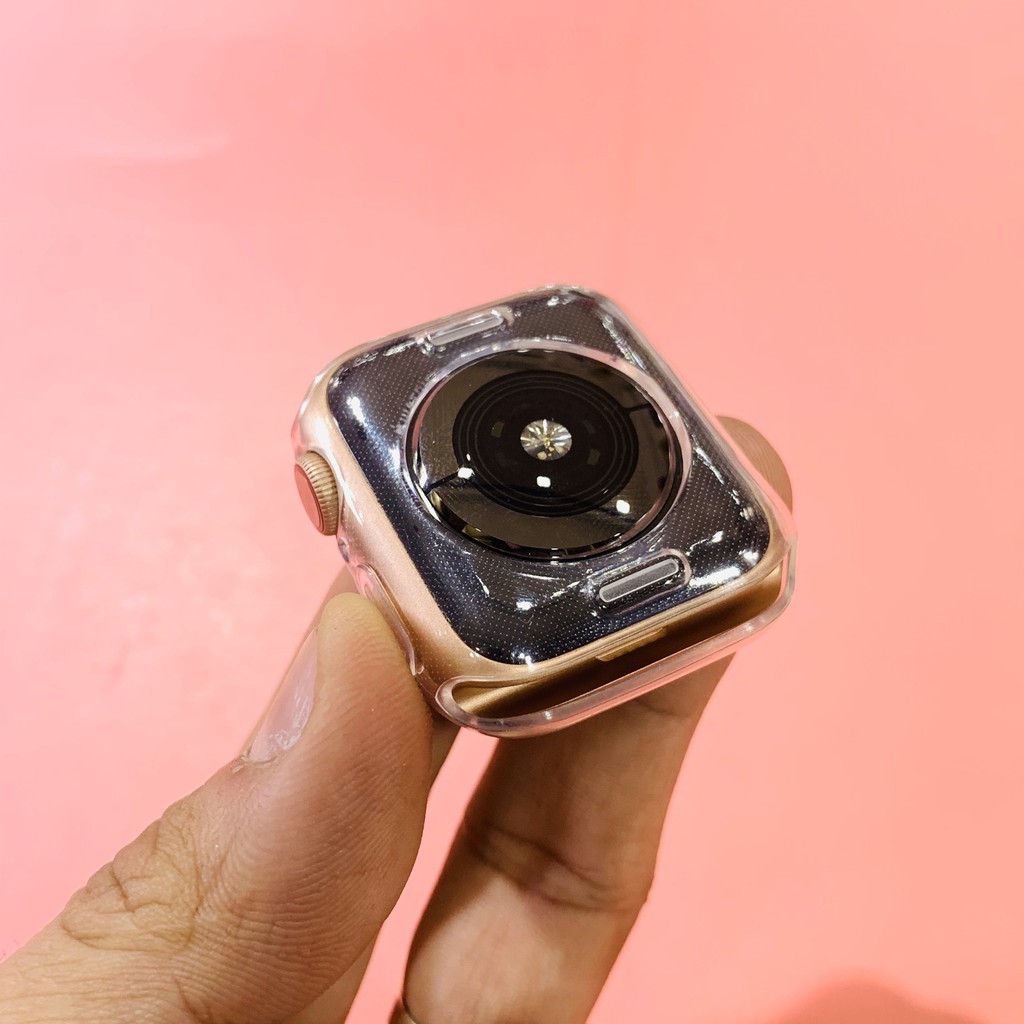 Ốp apple watch trong suốt chất liệu silicone mềm mại - đã có series 7