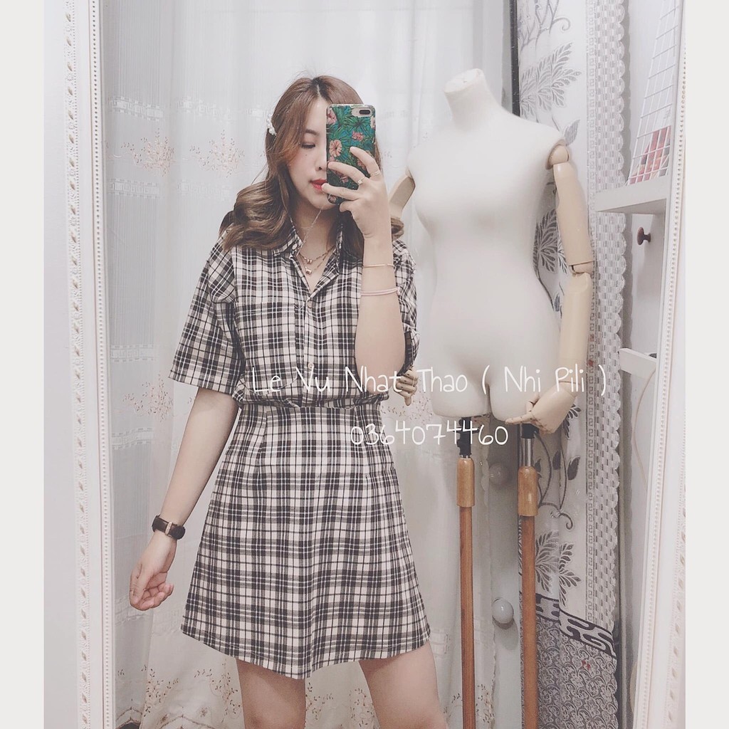 Đầm công sở, set áo váy caro phong cách cá tính