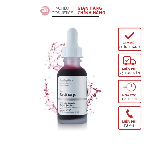 Tinh Chất Tẩy Tế Bào Chết The Ordinary AHA 30% + BHA 2% Peeling Solution 30ML
