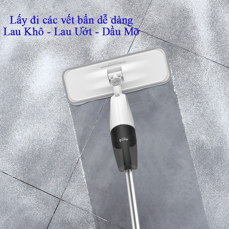 Cây lau nhà thông minh 2 trong 1 Deerma TB500 INEXT Bông lau sợi carbon, thấm hút tốt FREE SHIP