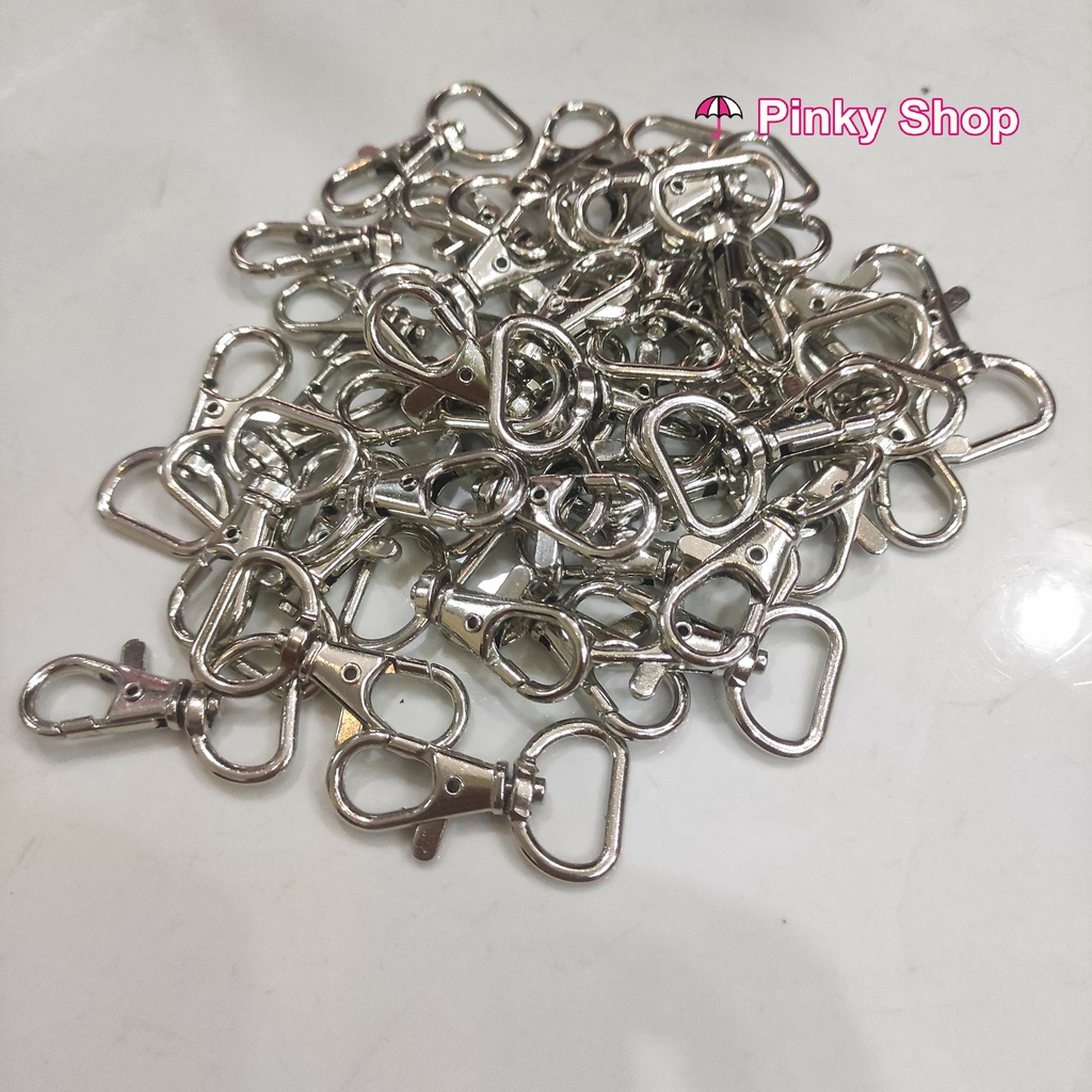 [ Giá sỉ ] Móc càng cua khóa càng cua màu bạc 2cm làm phụ kiện túi xách Pinky Shop mã MCCB4