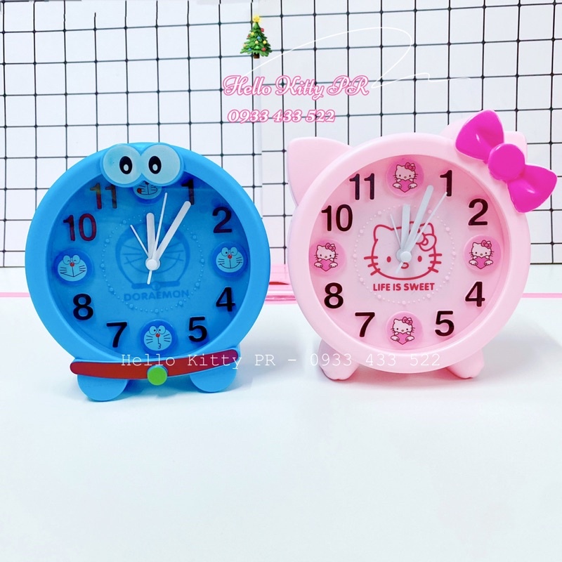 Đồng hồ báo thức Helo Kitty - Doremon Doraemon