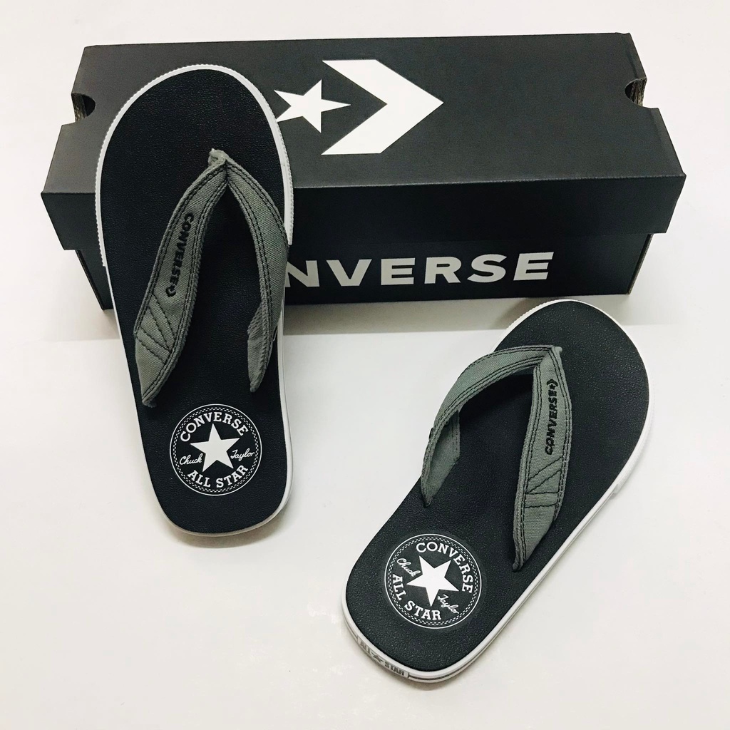 Dép Converse đen quai xám chính hãng