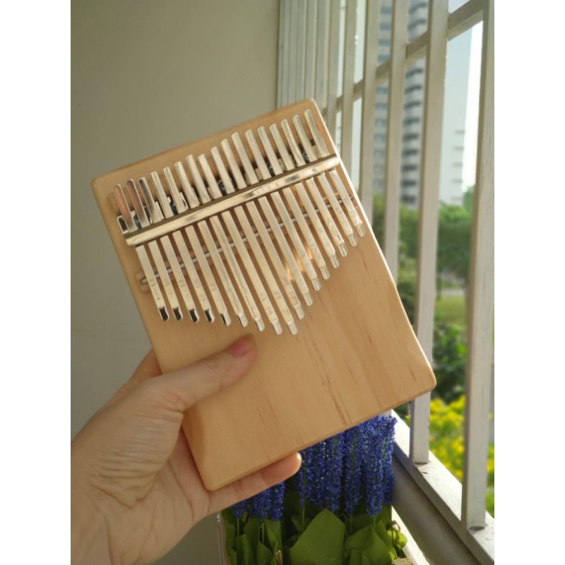 Đàn kalimba 17 phím QUYNHLEMO, Kalimba rẻ màu đen, nâu, xanh, gỗ, đàn piano ngón tay cái 21 phím, tặng đủ phụ kiện