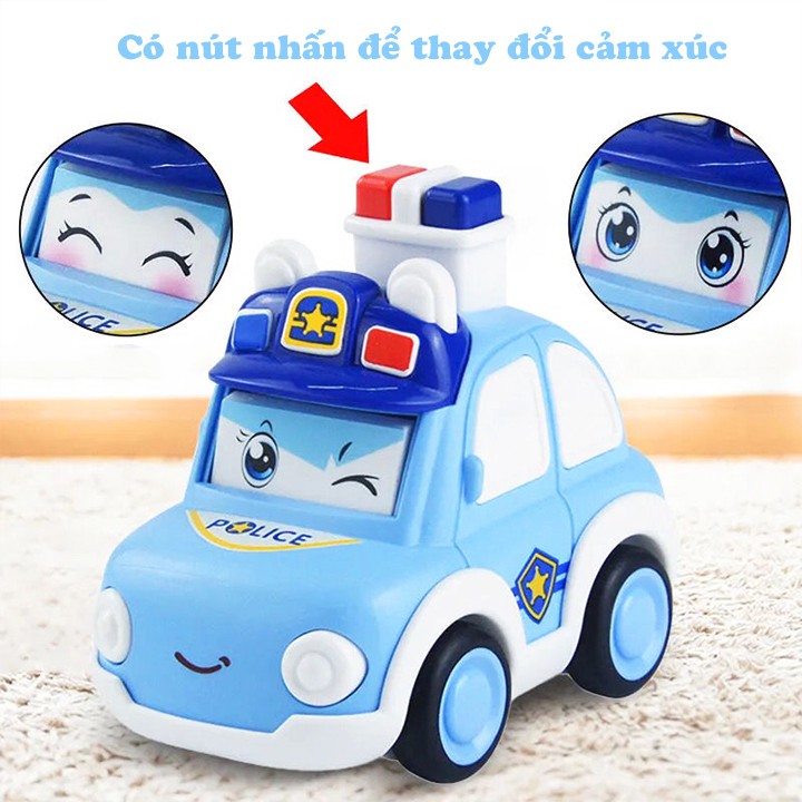 Xe ô tô đồ chơi cho bé, xe đồ chơi cho bé chạy cót bằng nhựa nguyên sinh ABS bấm nút thay đổi cảm xúc Baby-S - SDC058