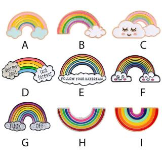 BST❀ Rainbow Bridge Brooch Pin Enamel Drop Oil Alloy Lapel Pin LGBT Badge Denim Shirt Collar Jewelry