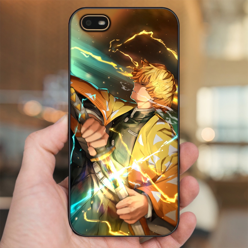Ốp lưng Oppo A1K viền đen in hình Zenitsu Kimetsu no Yaiba