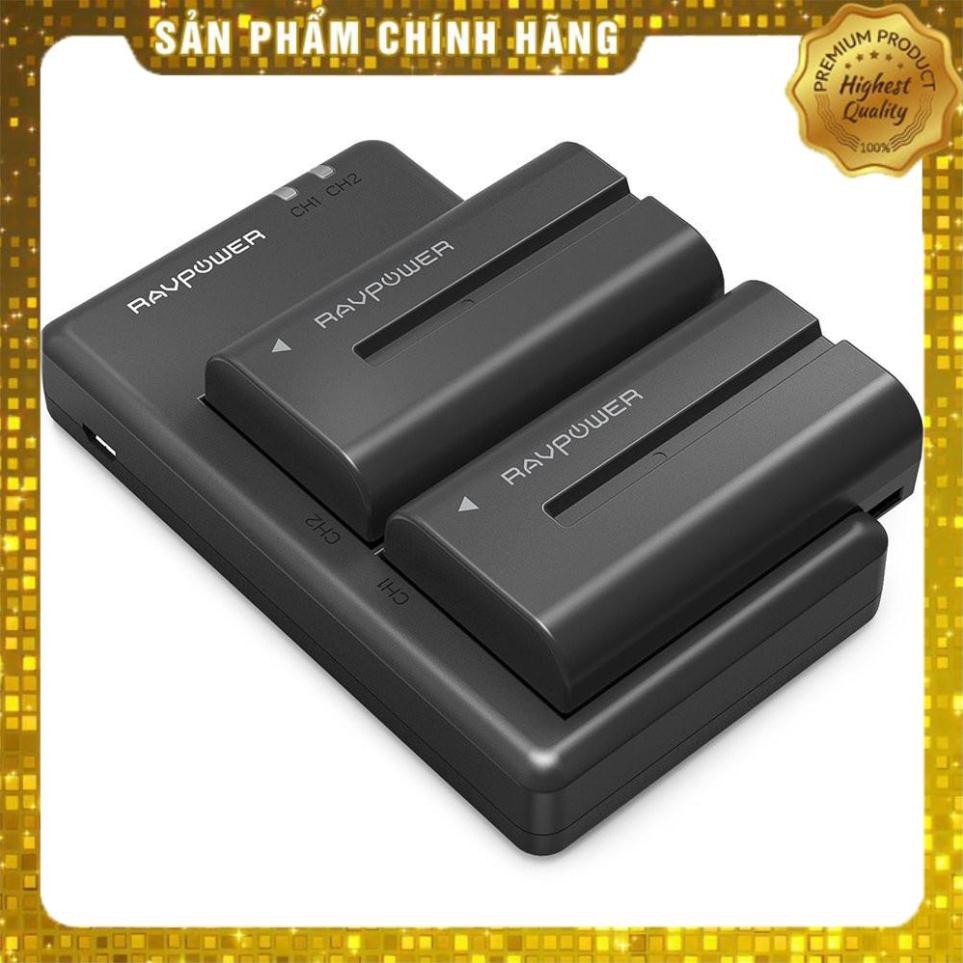 - Pin máy quay Sony NP-F550 Ravpower RP-BC006, 2 pin 2900mAh, bộ sạc kép