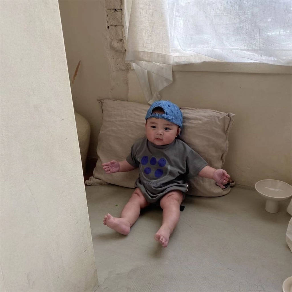 Áo Liền Quần Ngắn Tay In Hình Trái Cây Cho Bé Sơ Sinh