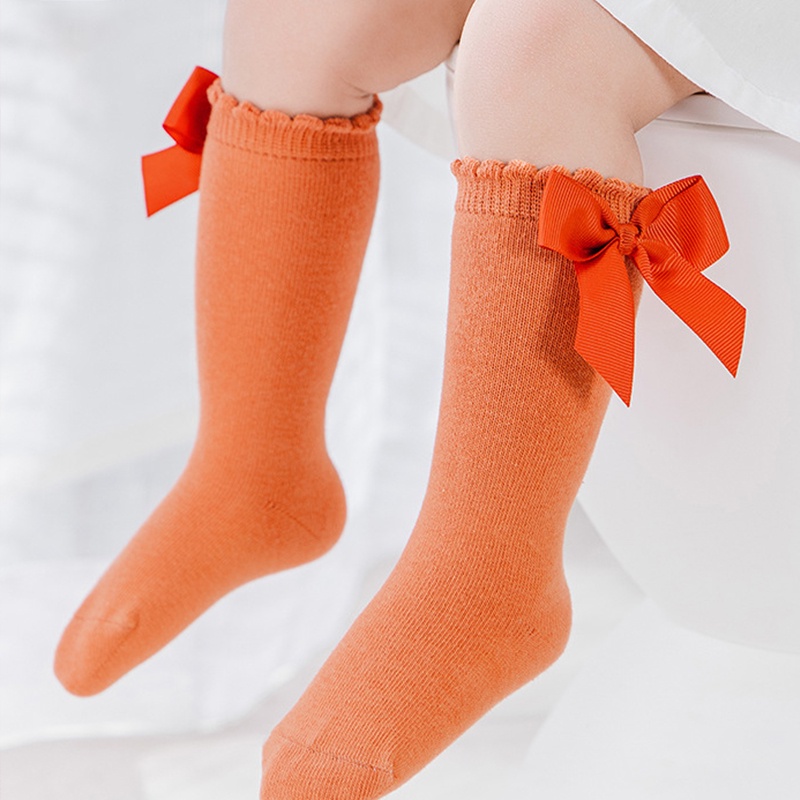 Vớ Cotton Mềm Đính Nơ Nhiều Màu Cho Bé Gái