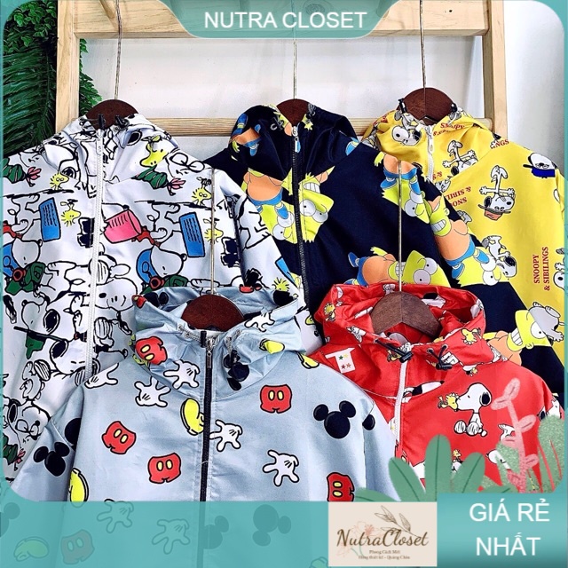 Áo khoác dù mero 3D in thú ulzzang nam nữ