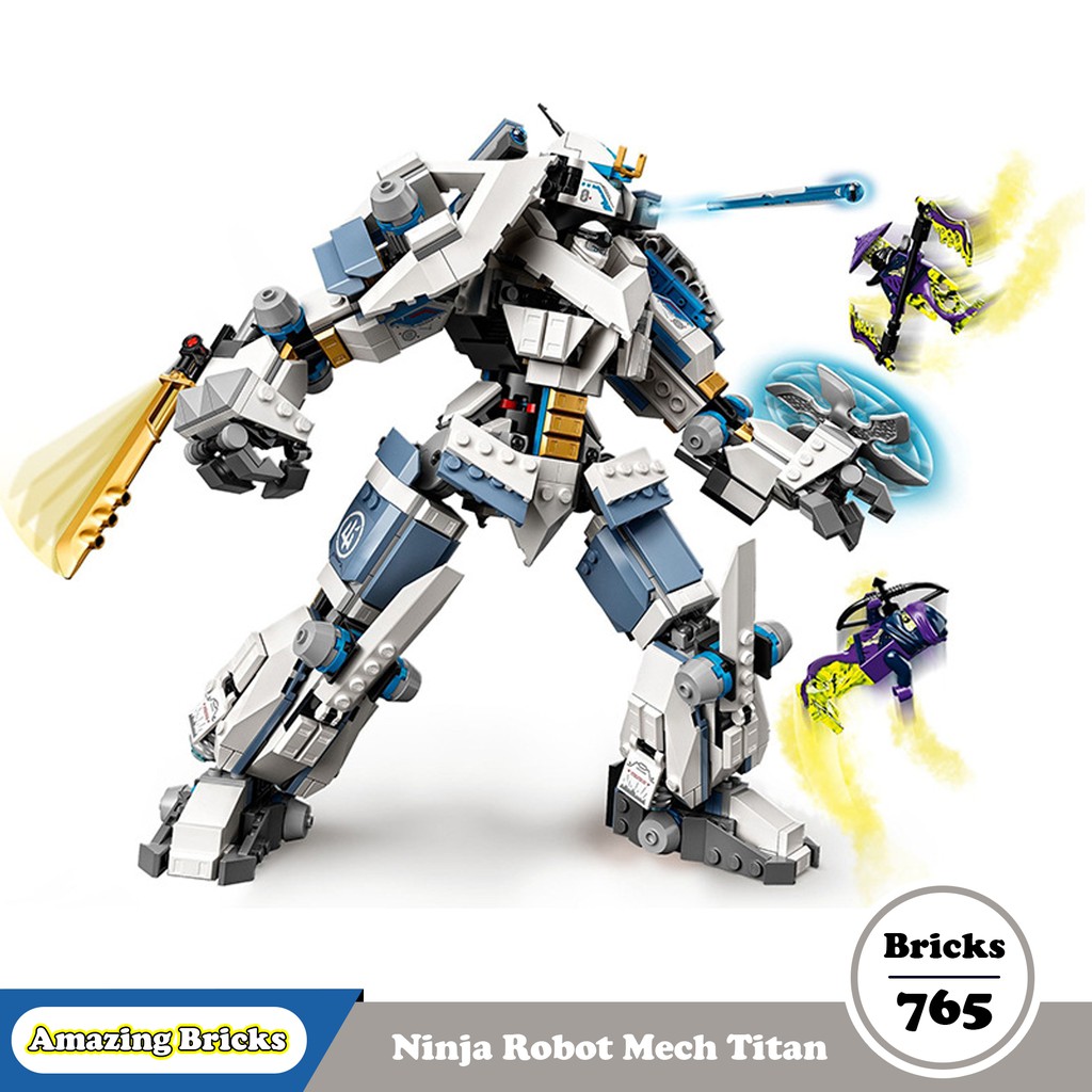 Đồ chơi lắp ghép trí tuệ Robot Ninja Go Mech 7188 - No. 71738 Mecha Titan Phantom - Xếp hình lắp ráp thông minh 765 mảnh