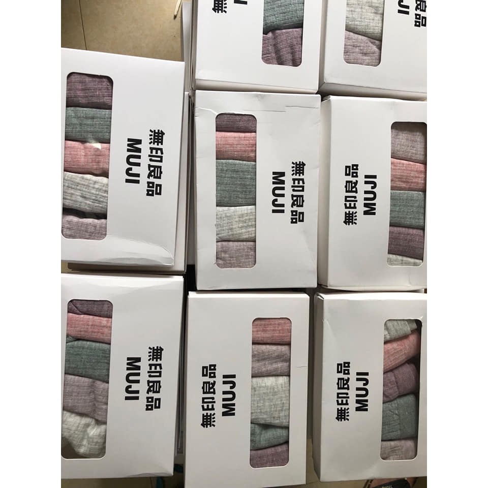 HỘP 5 QUẦN LÓT COTTON MUJI vỏ trắng nữ hàng đẹp