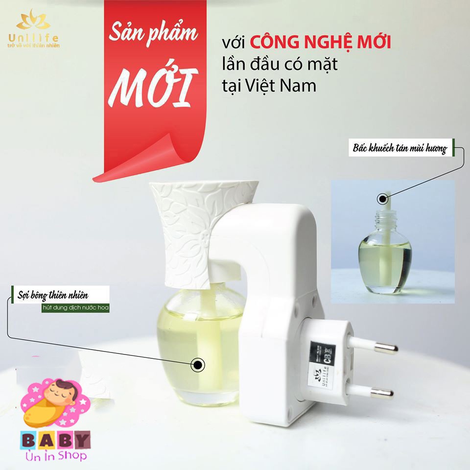 [TINH DẦU HƯƠNG LAVENDER 30ML] MÁY XÔNG TINH DẦU CHÍNH HÃNG UNILIFE, BẢO HÀNH 12 THÁNG.