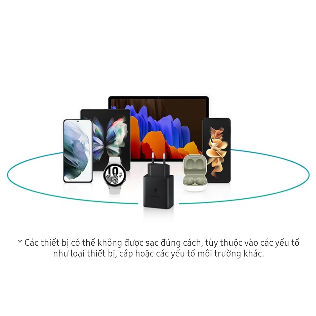 Bộ Sạc Siêu Nhanh Samsung 45W EP-T4510 Kèm Cáp 5A Dài 1m8 - Chính Hãng Full Box
