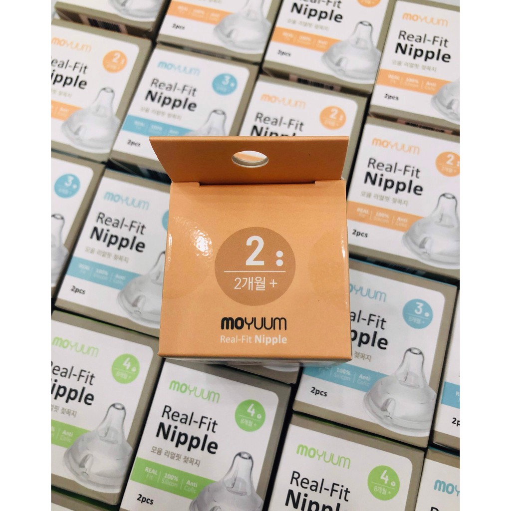 [Hàng Chính Hãng] Tách Set - Núm Ti Moyuum Hàn Quốc size 1-2-3-4