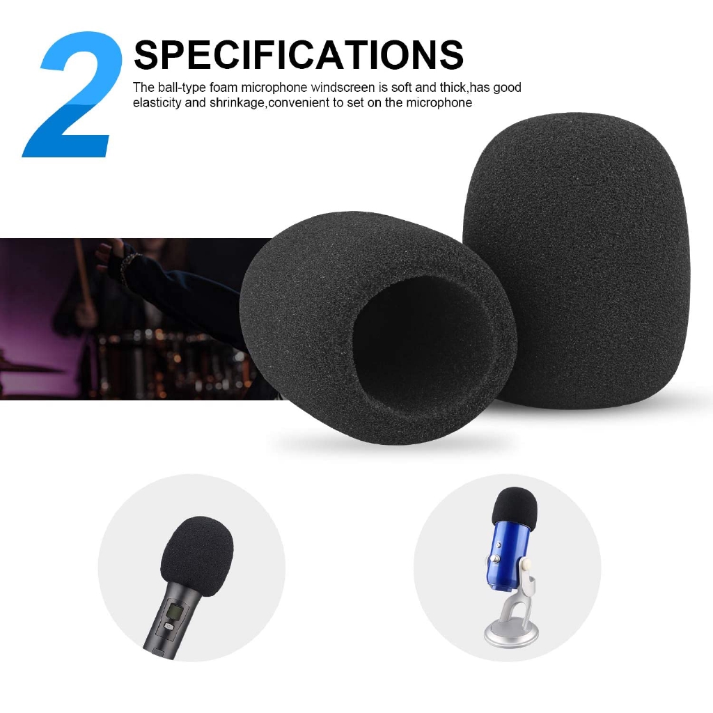 Set 5 Vỏ Xốp Bọc Đầu Micro Chuyên Nghiệp Có Thể Giặt Sạch