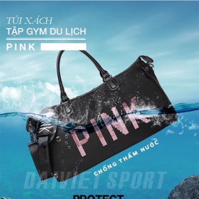 Túi du lịch pink về hàng 2 màu đen và hồng
