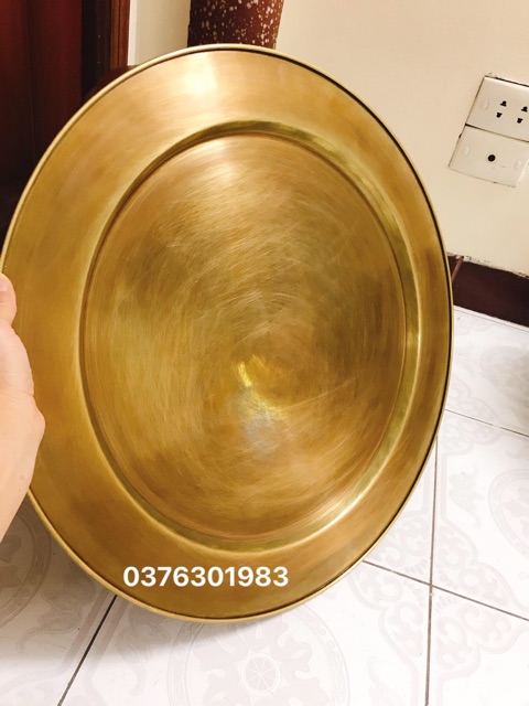 Mâm Đồng , mâm ăn cơm bằng đồng hun giả cổ.