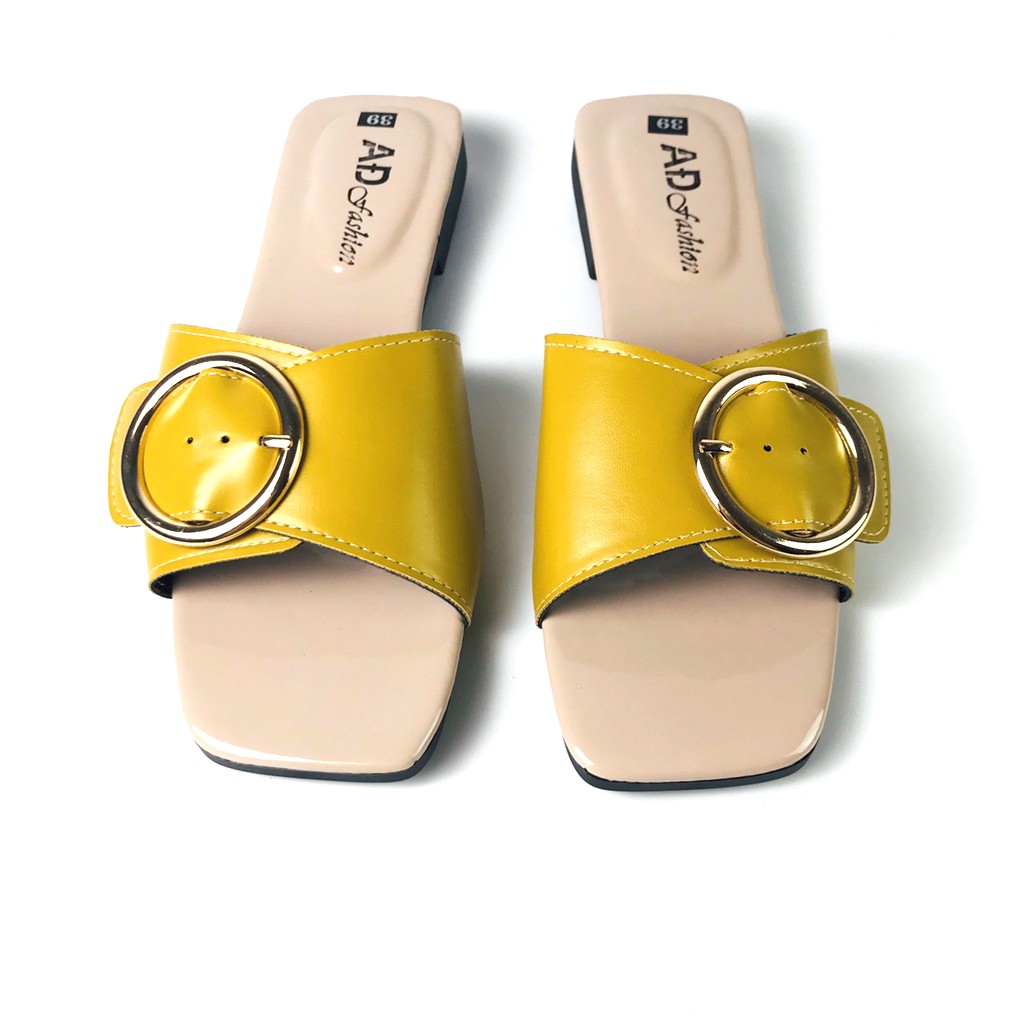 Dép nữ quai ngang móc tròn mẫu mới hot 2020 - Dozimax