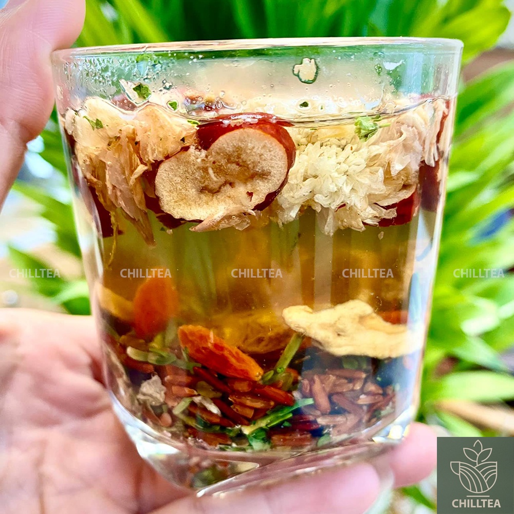 Trà Gạo Lứt Củ Sen Thực Dưỡng Chilltea, Trà Gạo Lứt Đậu Đen, Hoa Cúc, Củ Sen Dưỡng Sinh, An Thần, Đẹp Da 1 Set Nấu 500Ml | BigBuy360 - bigbuy360.vn