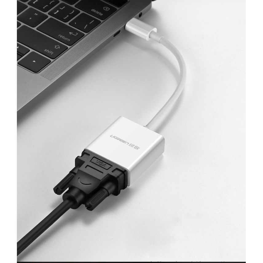 Bộ chuyển đổi USB-C sang VGA dài 10CM UGREEN CM140 - Hàng phân phối chính hãng