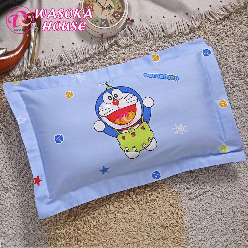Gối trẻ em 2-10 tuổi, vải cotton hàn 3D hoạt tiết đa dạng sinh động, gối mềm mát giúp bé ngủ ngon