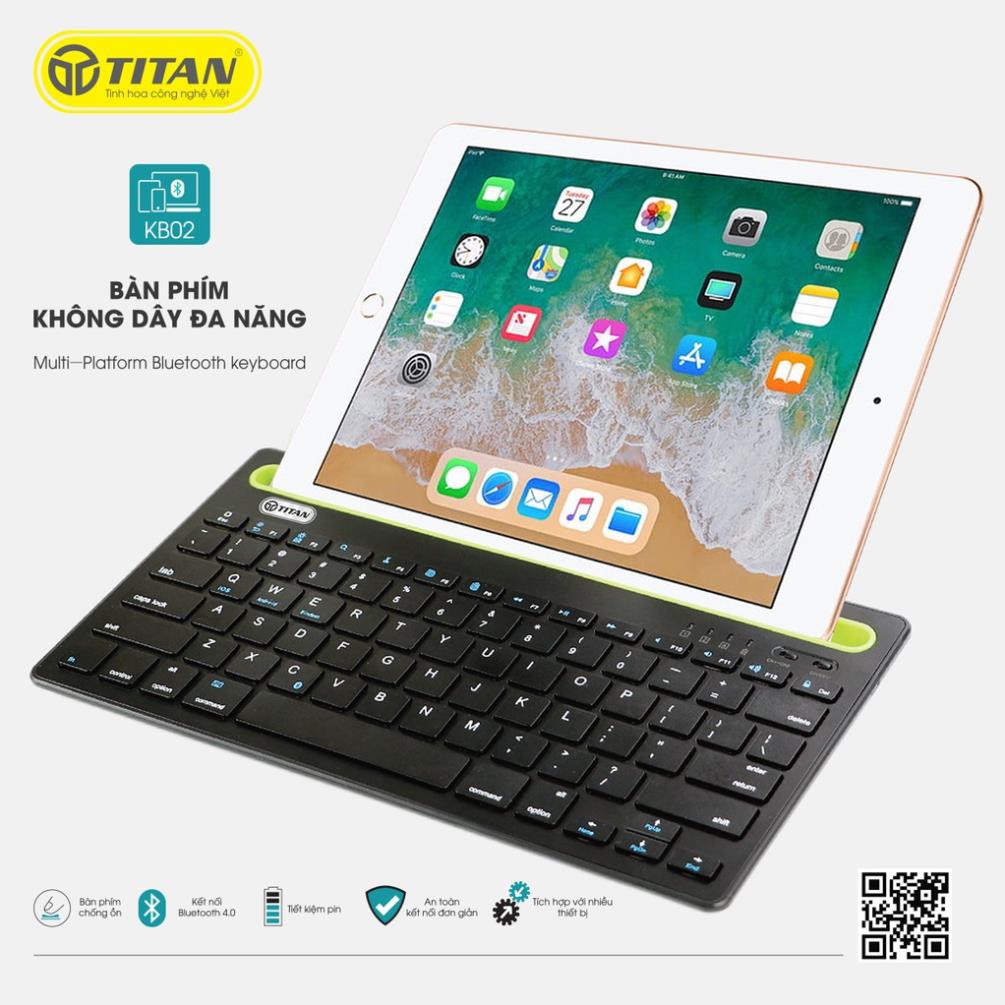 Bàn Phím Bluetooth Titan KB02 (TT-KB02) - Bảo hành 12 tháng 1 đổi 1