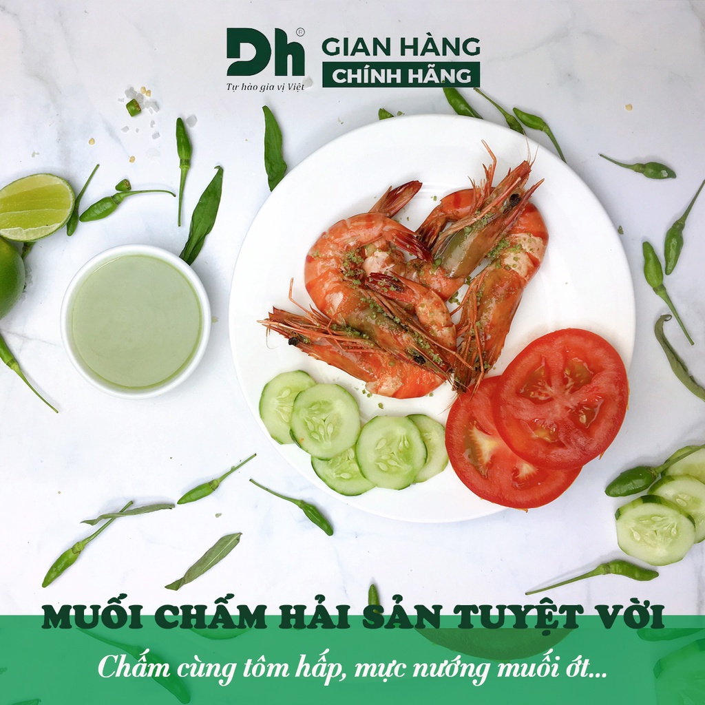 Muối ớt chanh gừng Nha Trang DH Foods gia vị nước sốt chấm hải sản đồ nướng 120/200gr - DHSCH11