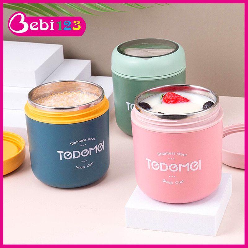 Bình ủ cháo, đựng canh inox 304 TEDEMEI, giữ nhiệt lâu tặng kèm muỗng